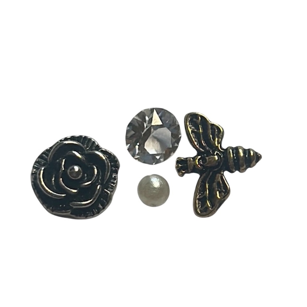 Origami Owl charm lot. Rose, bee, crystal & pearl.